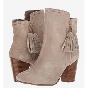 Hush Puppies Tan Suede Booties Size 8